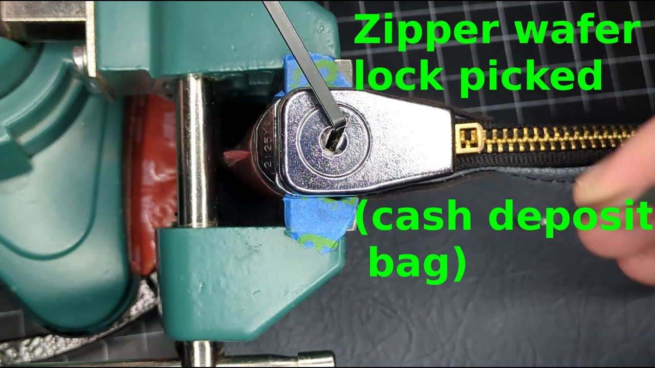 48. Zipper lock (wafers) on a cash deposit bag picked
