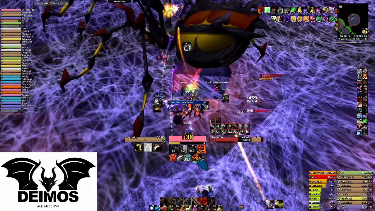 Deimos vs Maexxna - Fury Warrior PoV - 12/15/2020 Naxxramas -  WoW Classic
