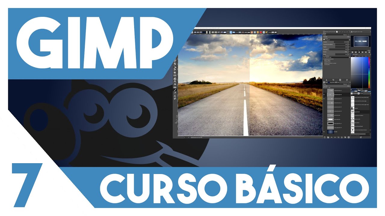 GIMP Curso BÁSICO  ▶▶  7. Herramientas de color básicas