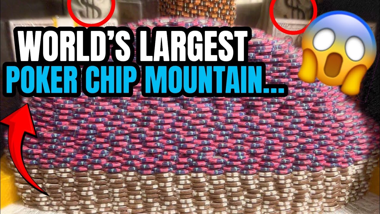 🪨KNOCKING DOWN the WORLD’S LARGEST Poker Chip MOUNTAIN! Hidden Gold!? (High Limit Coin Pusher)