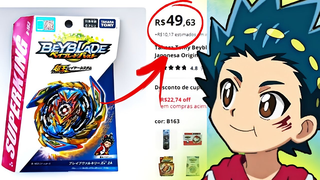 QUAL BEYBLADE ORIGINAL CONSIGO COMPRAR COM 100 REAIS?