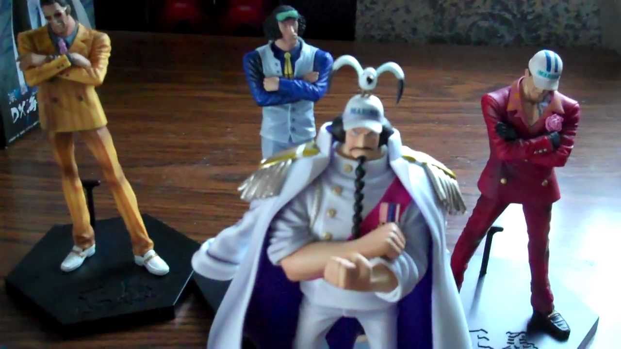Banpresto DX Marines Sengoku, Kizaru, Aokiji, and Akainu Review