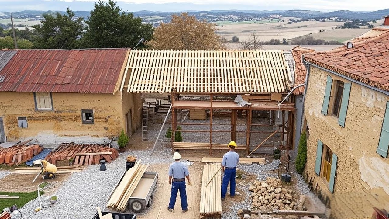 A Young Man Renovated An Old House He Bought 40 Years Ago For $5,000，Renovation of dream courtyard
