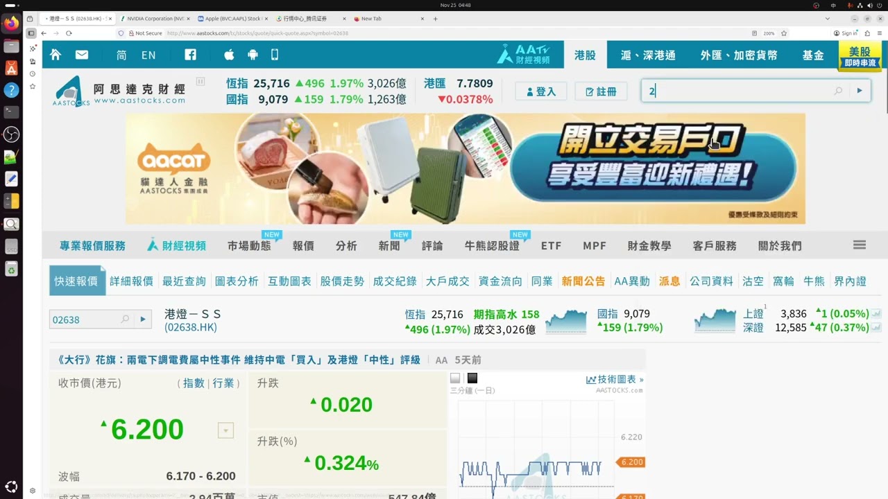 2025 11 25 長者收股息 減盈富加農行 買未升 恒指又多一隻無息股 阿里升定來等小米外圍做好 中美芯片解禁不利中芯華虹 內銀內險睇農行財險 房託回穏未轉勢 公路關注四川江蘇安徽 中外運煤氣