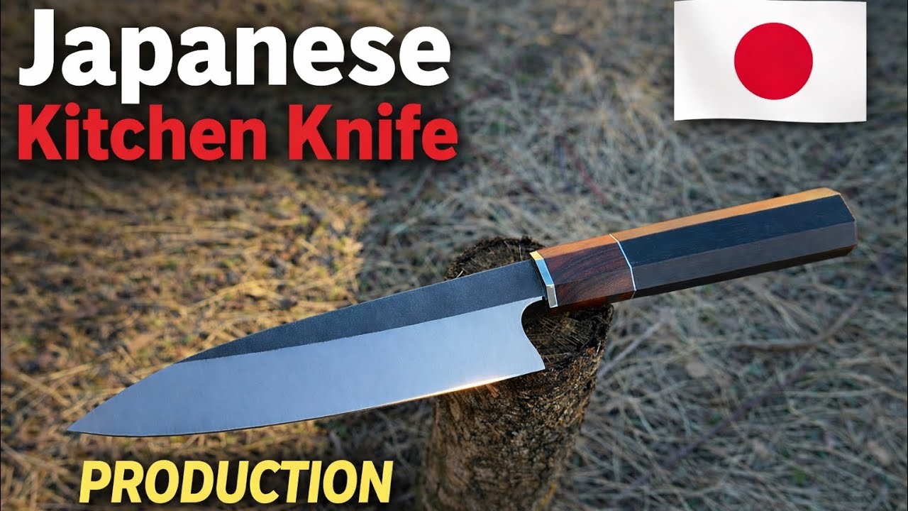 Making a Traditional Japanese kitchen knife. Start to finish 