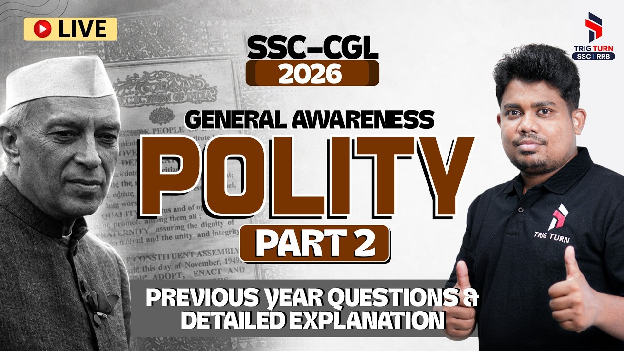SSC CGL 2026 General Awareness | Polity Part 2 🚨 | Important PYQs + Detailed Explanation