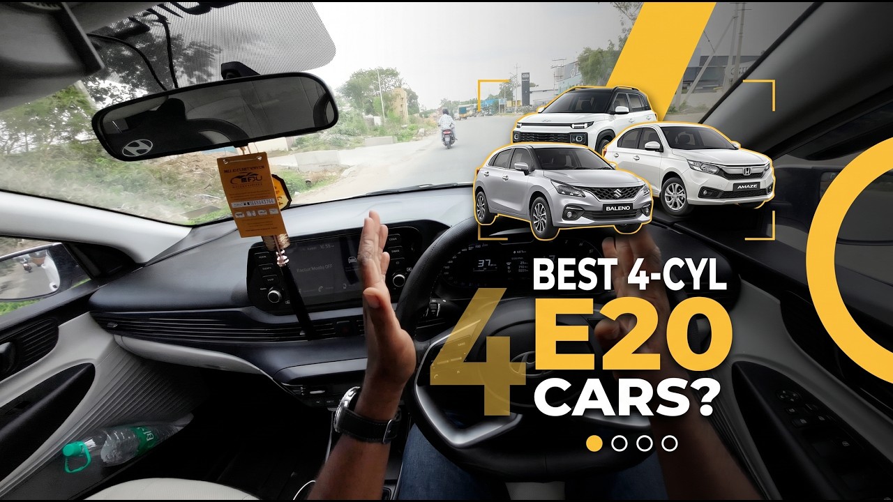 Best 4 Cylinder E20 Cars Under ₹10 Lakh? Exter vs Baleno vs Amaze