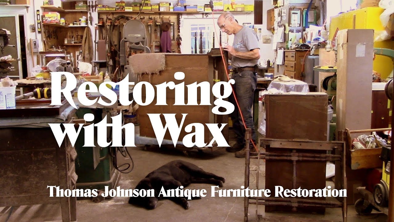 Repairing Surface Defects with Wax Sticks - Thomas Johnson Antique Furniture Restoration