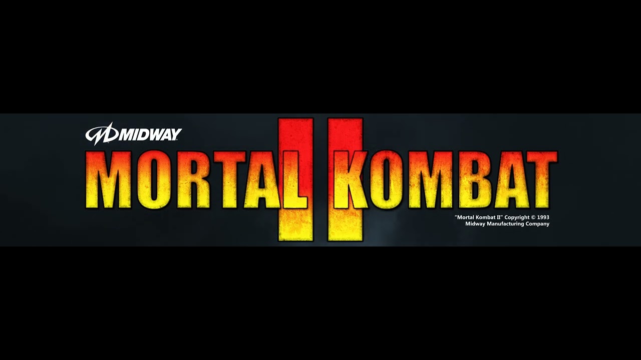 Mortal Kombat II Animated Video Marquee for Arcade Cabinet