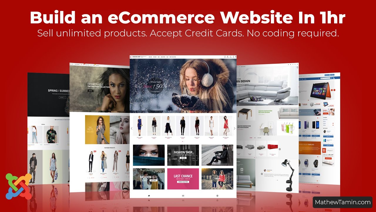 Build an eCommerce Website To Sell Products Online with Joomla - No Coding - Mathew Tamin