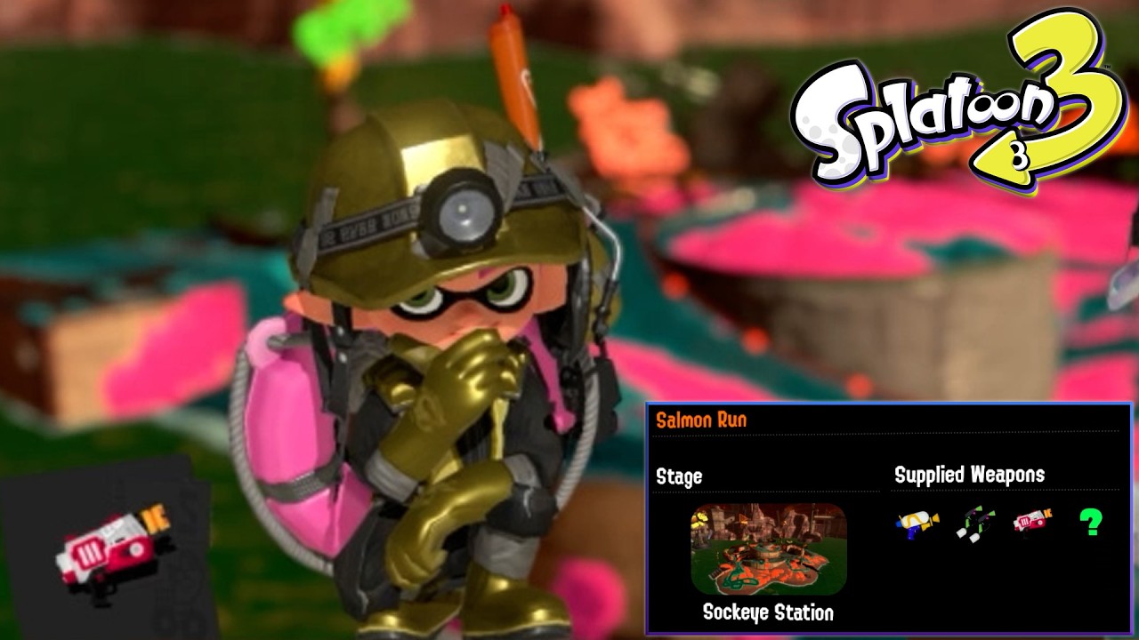 Salmon Run Gameplay: One Random Weapon on Sockeye 1 | Splatoon 3