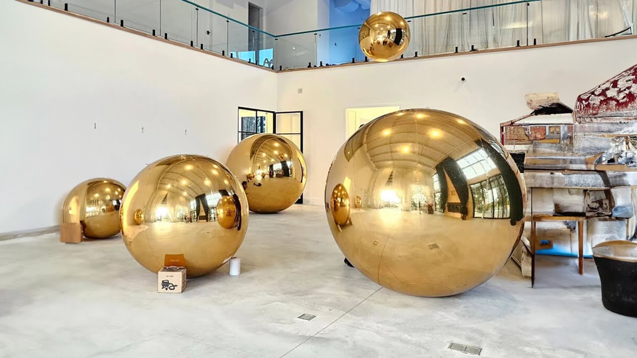 Golden Color Inflatable Mirror Ball Reusable Big Bubble Balloon