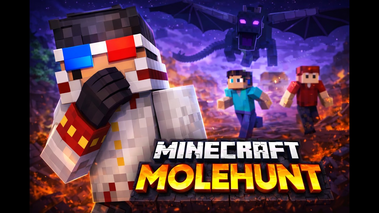 Minecraft Molehunt: 4 Speedrunners vs 2 Moles (Slow Burner)