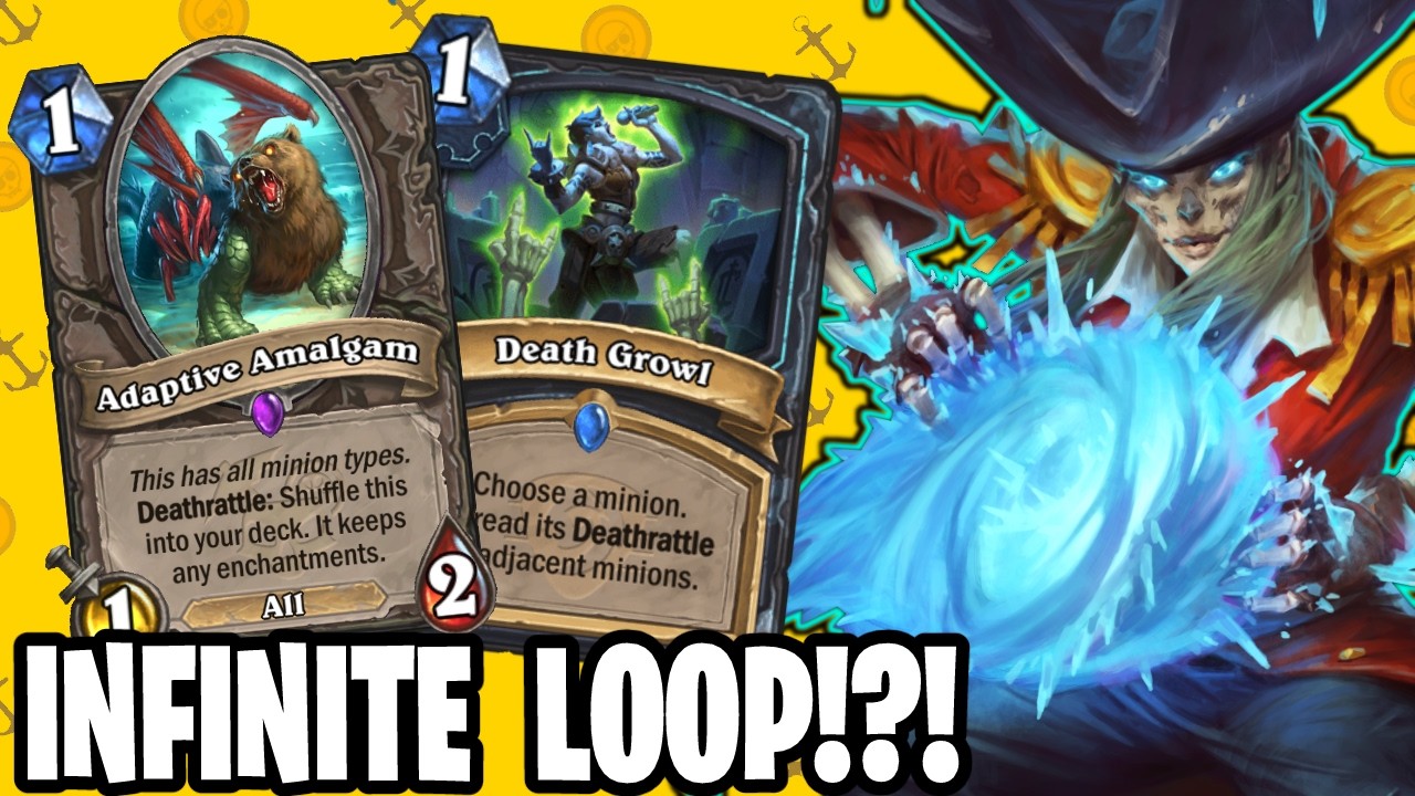 Not Clickbait Amalgam DK goes INFINITE! Perils In Paradise Hearthstone Death Knight Deck