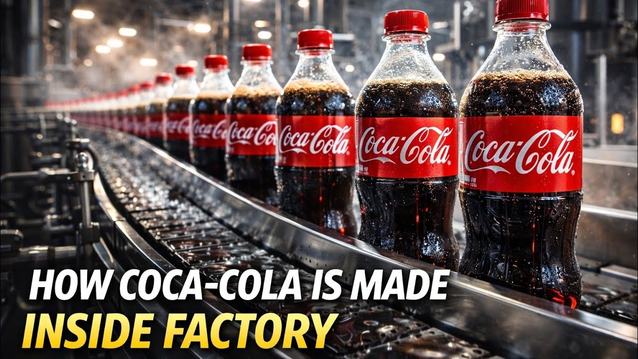 How Coca-Cola is Made in Mega Factory – Full ASMR Production Line (No Talking, Pure Sounds)