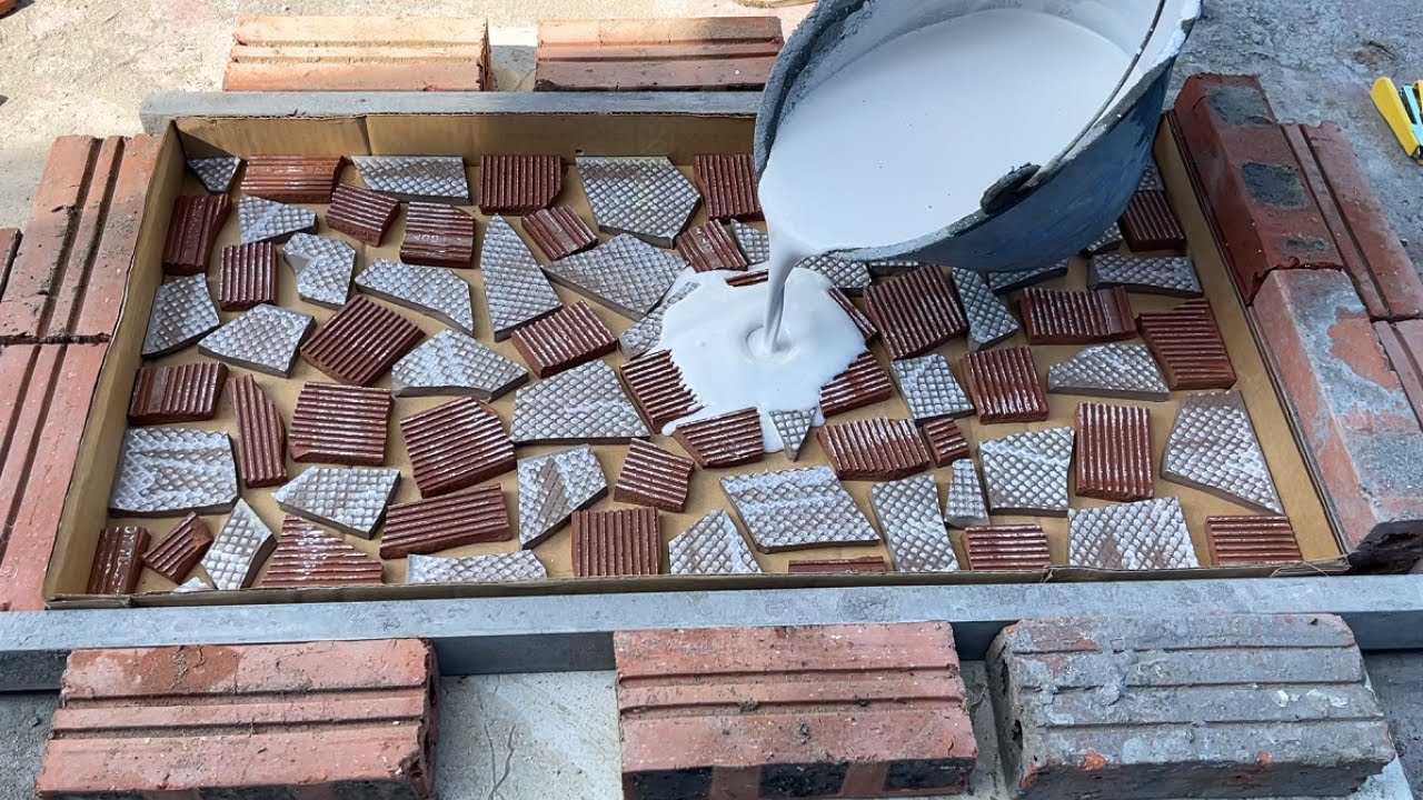 DIY Outdoor Coffee table Easily from Carton Molds and Cement - Great ideas for your garden