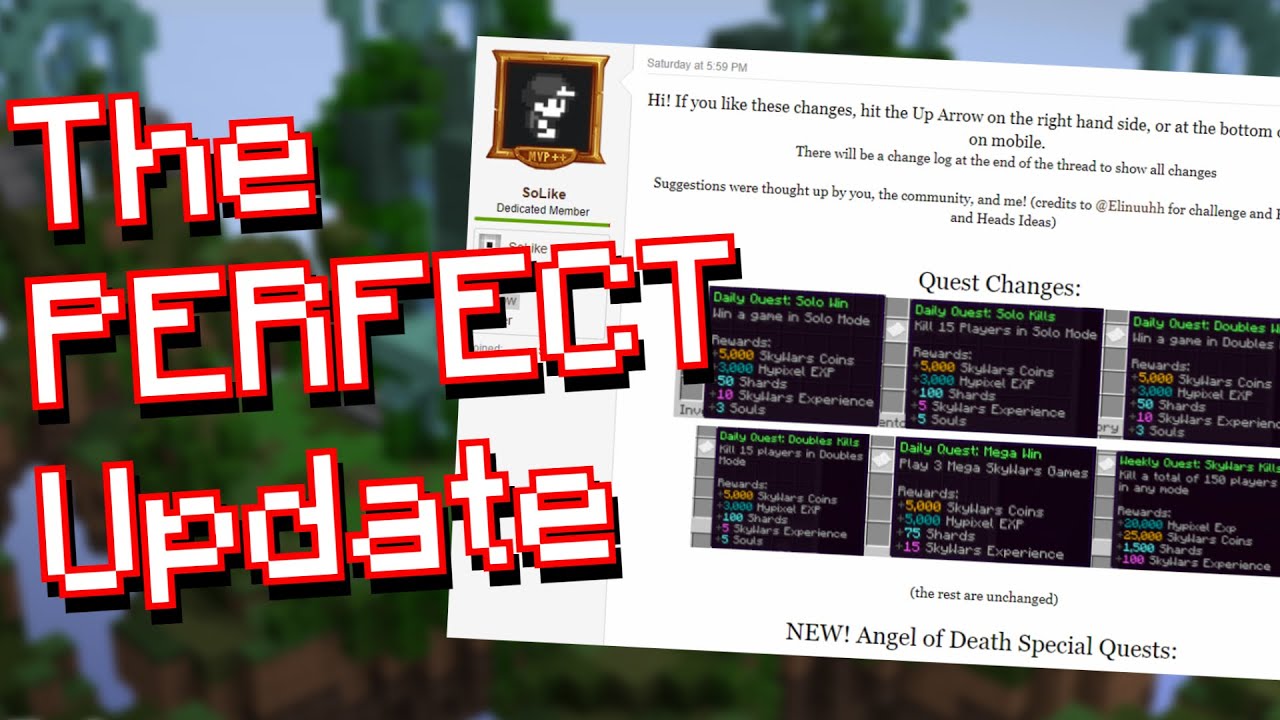 This is the PERFECT Skywars Update