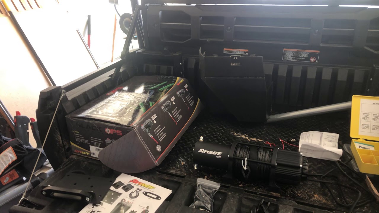 Kawasaki mule pro fxt winch install (part 1)