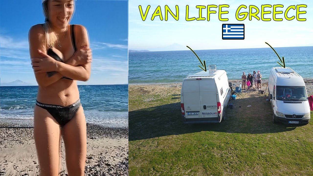 SKOČILI JSME DO MOŘE & KEMPOVÁNÍ S OBYTNÝMI DODÁVKAMI NA DIVOKO V ŘECKU | Van life Greece
