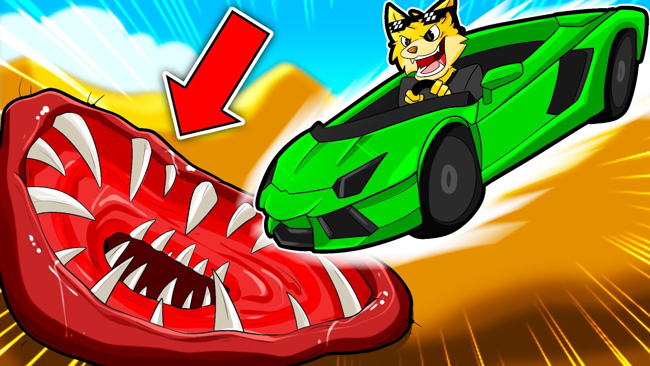 HO LANCIATO UNA LAMBORGHINI NELLA BOCCA DI UN VERME GIGANTE SU BEAMNG! AUTO COSTOSE DISTRUTTE!