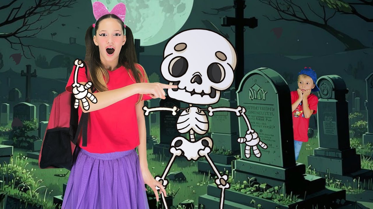 RUN! The Skeleton's ALIVE! (Viral Dance Song) | Kids Halloween Songs #skeletondance #skeletonsong