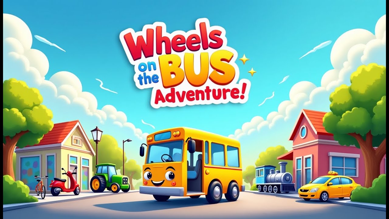 Wheels on the Bus & Vehicles Song 🚌 | Bus, Scooter, Bike, Train | Kids Nursery Rhyme