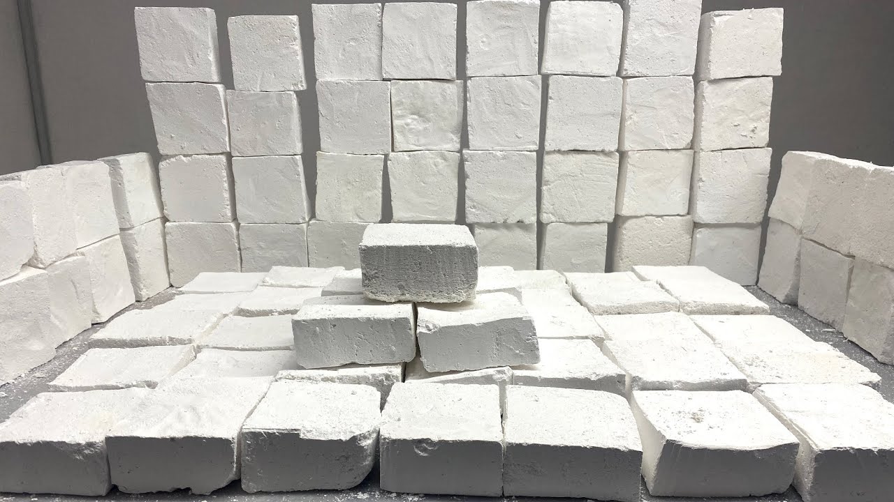 1K  Subscribers Special l 100+ fresh white gym chalk ASMR crush| #trending #asmr #chalk #satisfying