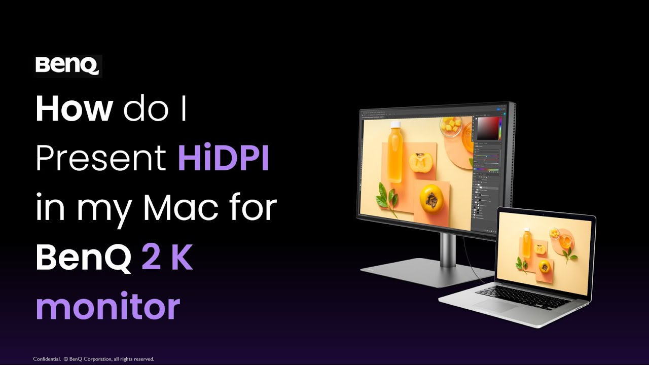 [BenQ FAQ] How do I Present HiDPI in my Mac for BenQ 2K monitor and make the fonts sharper?