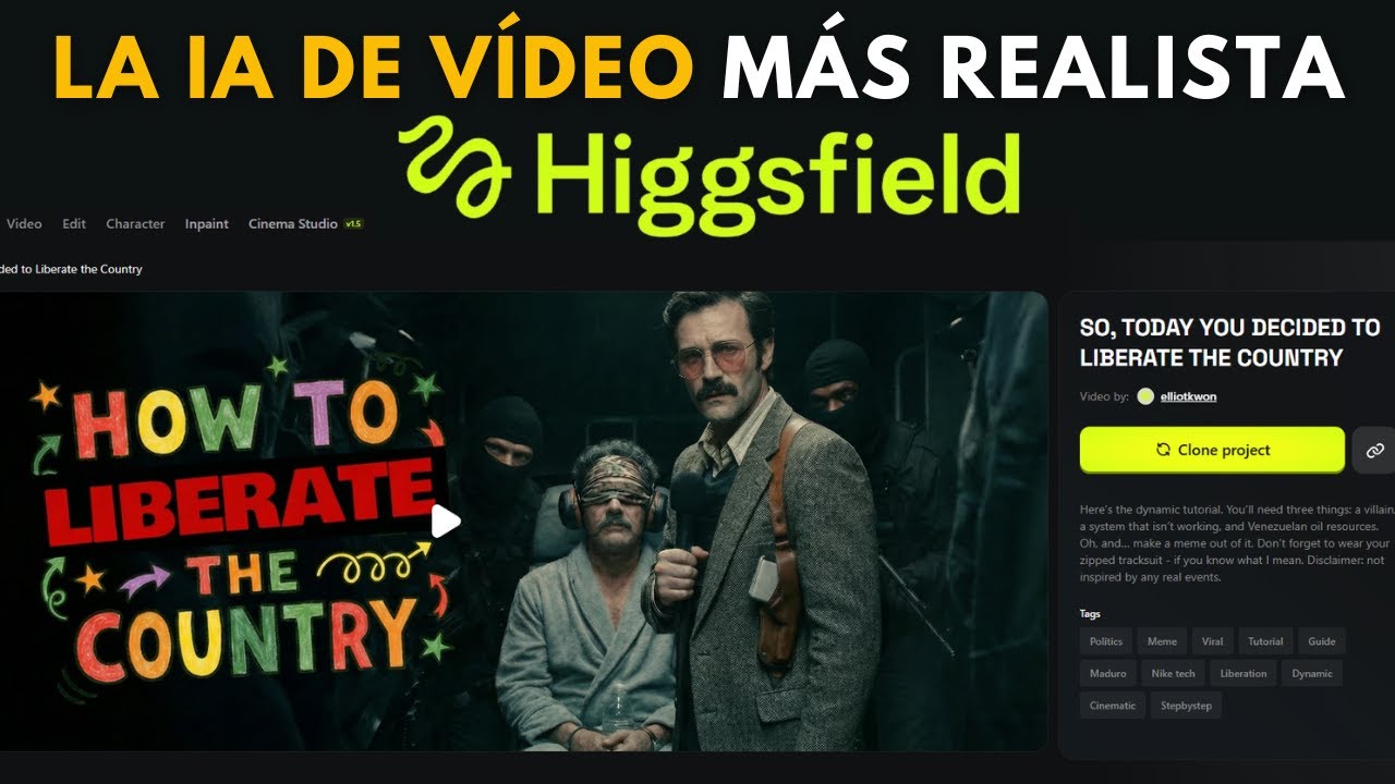 Probé Higgsfield: AI Video desde cero, referencia, frame-to-frame, estilos y anuncios por URL