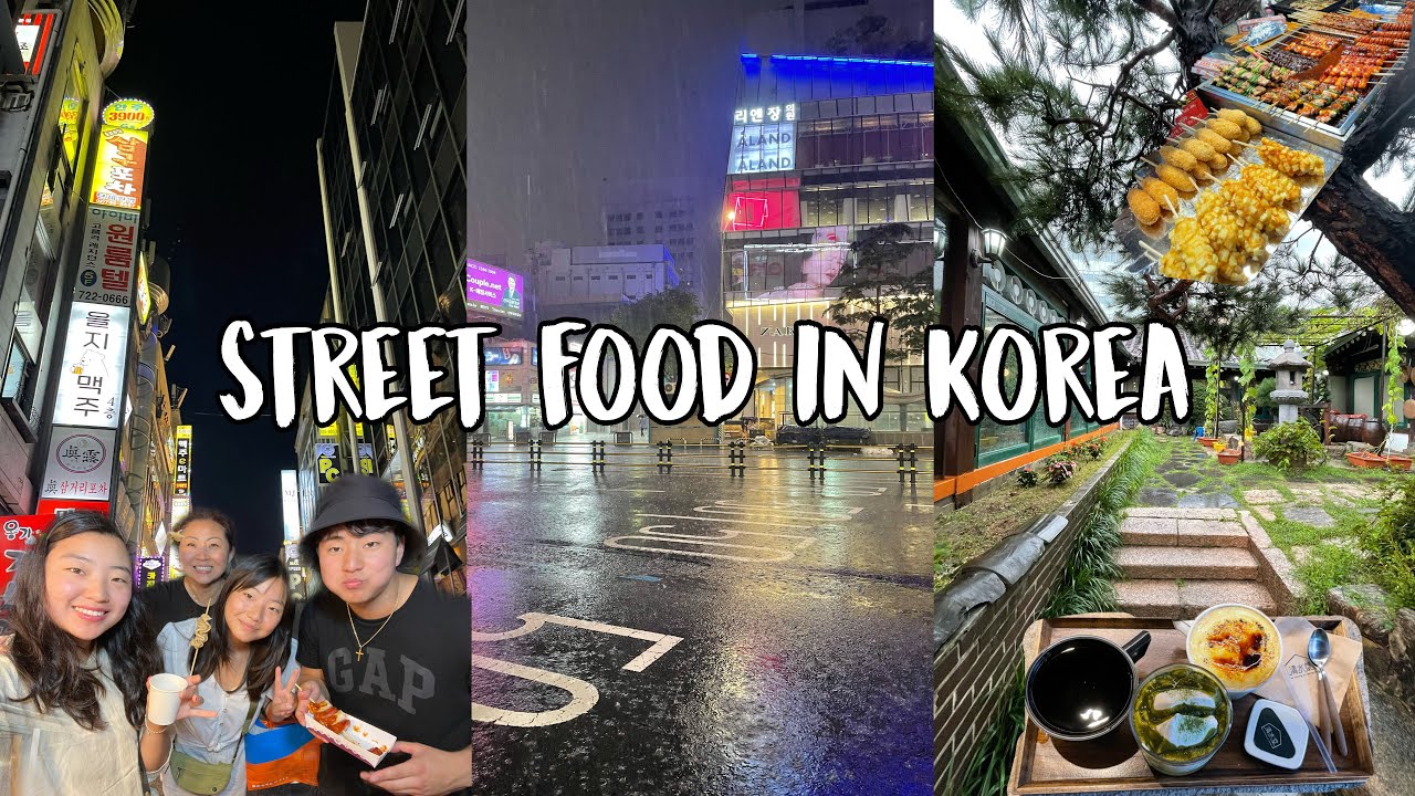 Korea Travel Vlog 5 | street food in Seoul, getting my haircut, HUGE skincare haul