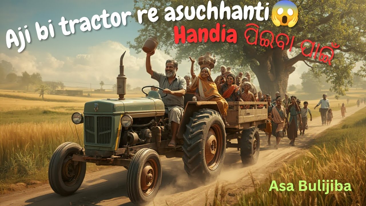 ହାଟ କୁ ଆସୁଛନ୍ତି ଟ୍ରାକ୍ଟର ରେ 😱 Handia vati  pain | Adaspur Niali |Asa Bulijiba ସୁନ୍ଦର ଗାଁ 🤣| odiavlog
