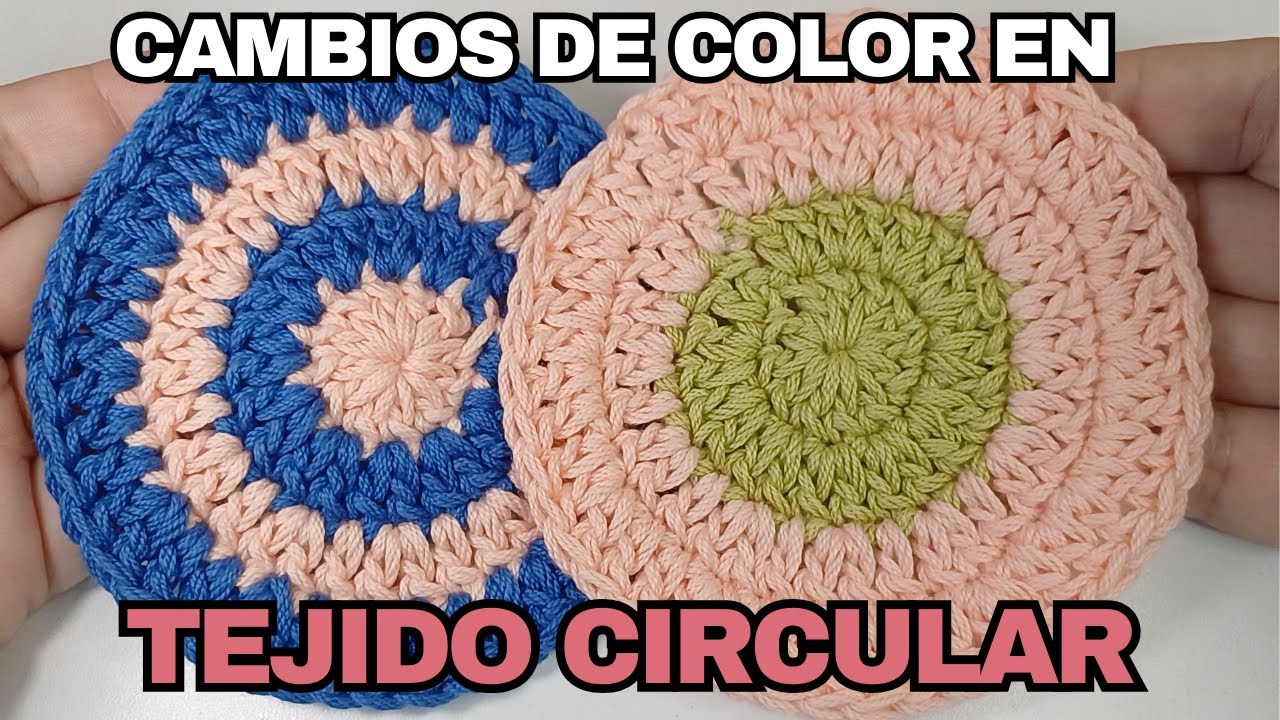 Cómo realizar cambios de color en cuando tejemos círculos en crochet o ganchillo