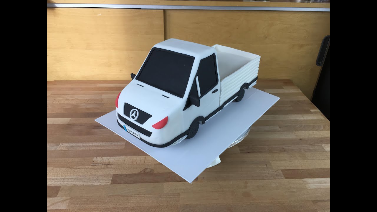 Mercedes Benz Sprinter torte  mercedes benz car cake  auto torte . طريقة سهلة لصنع كيكة سيارة مرسيدس