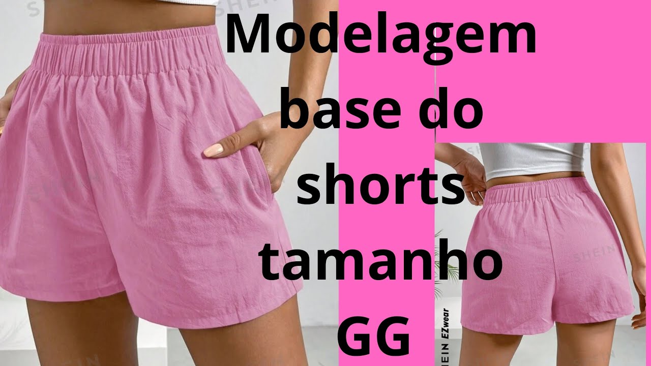 Modelagem base do shorts tamanho GG