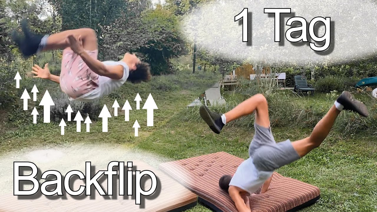 BACKFLIP lernen an EINEM TAG?! 🤯