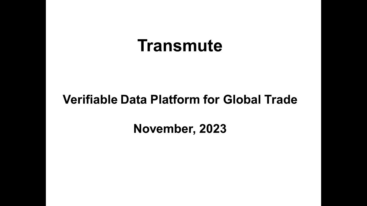 Analyst Cam: Transmute &ndash; Verifiable Data Platform for Global Trade
