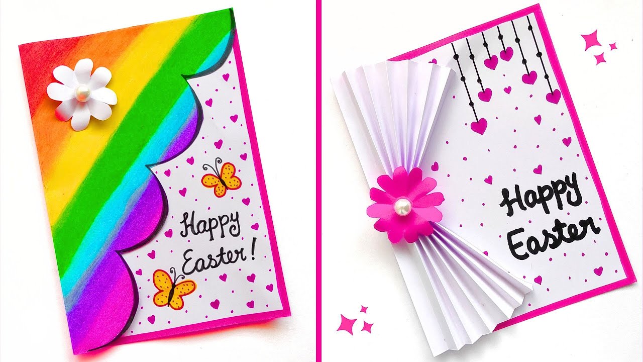 2 Easter Greeting Card | Easy & Beautiful Easter Card 2025 | How to make Easy Easter Card