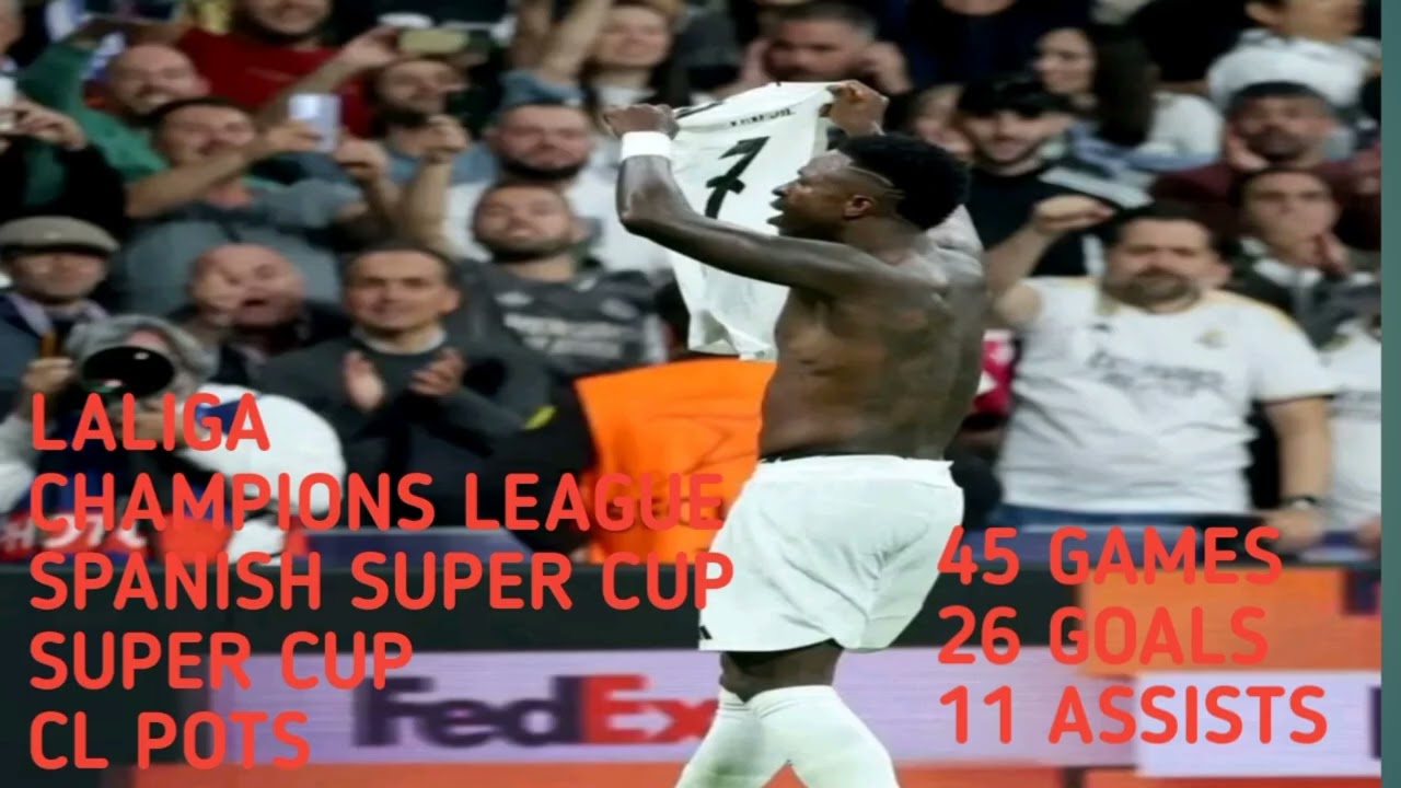 Vini Jr Balon d'or season stats:  Vinicius Jr 23/24 Season highlights and stats