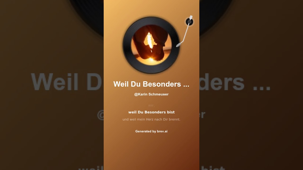 Weil Du Besonders bist