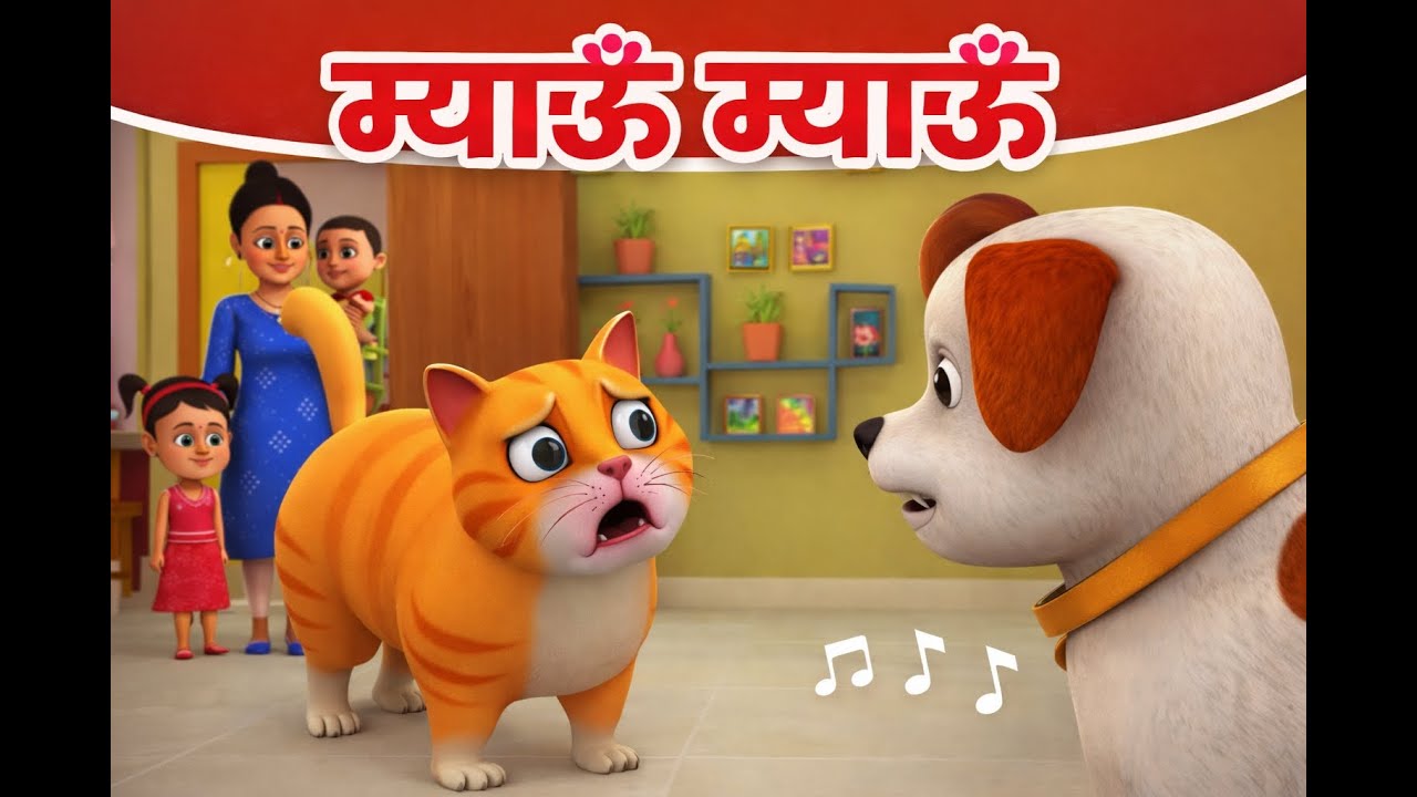 म्याऊं म्याऊं बिल्ली करती | Meow Meow Billi Karti | Hindi Rhymes for Children |Cat Story hindi
