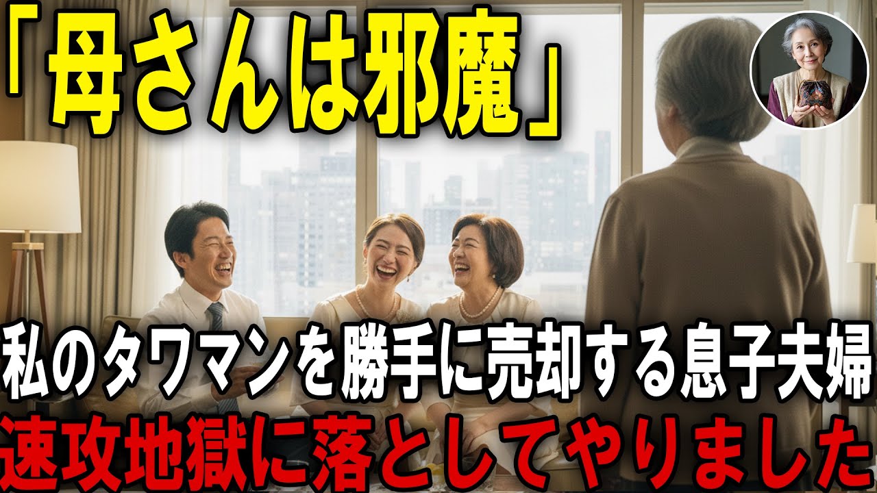 私の外出中にタワマンを勝手に売却する息子夫婦。嫁母も共犯だったので全員まとめて地獄に落としてやりました