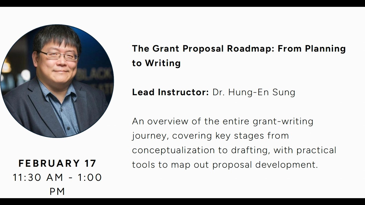 CERC-MSI Speaker Series: The Grant Proposal Roadmap: From Planning to Writing