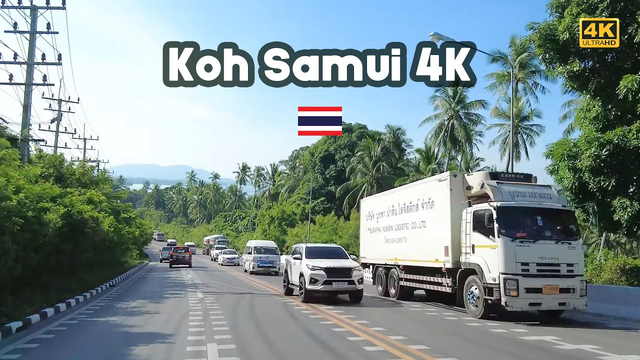Driving 4K 🇹🇭 in Koh Samui Island, Surat Thani, Thailand