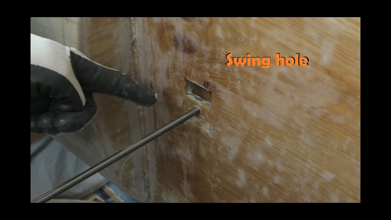 Building a swing hole for a pivoting centerboard #359