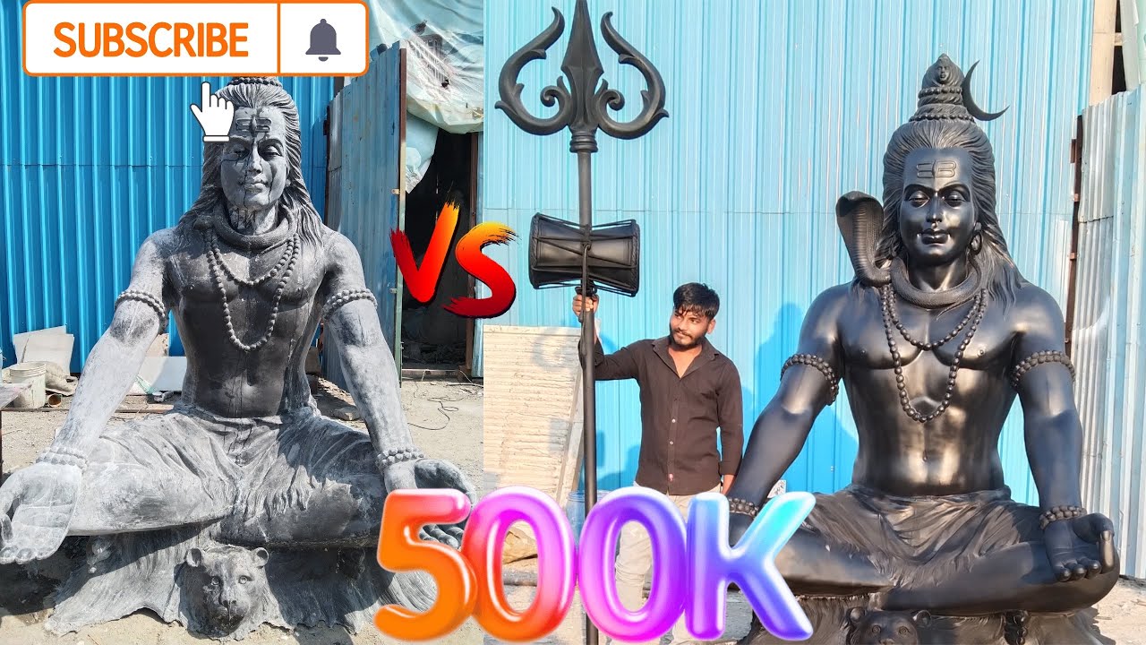 Mahakal murty fiber glass casting and finishing #clayart #artwork #vlogs #fiber #fiberglassmold #
