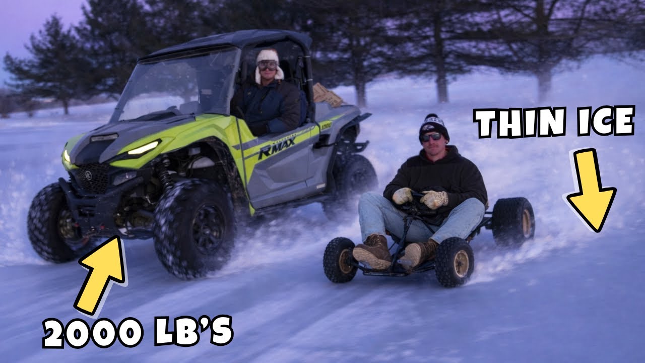 UTV and Go-kart on Thin Ice