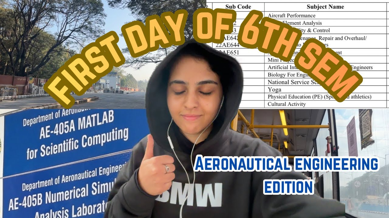 first day of 6th semester ( aeronautical engg ✈️ ) | no music, no filters, just reality | vlog 💫