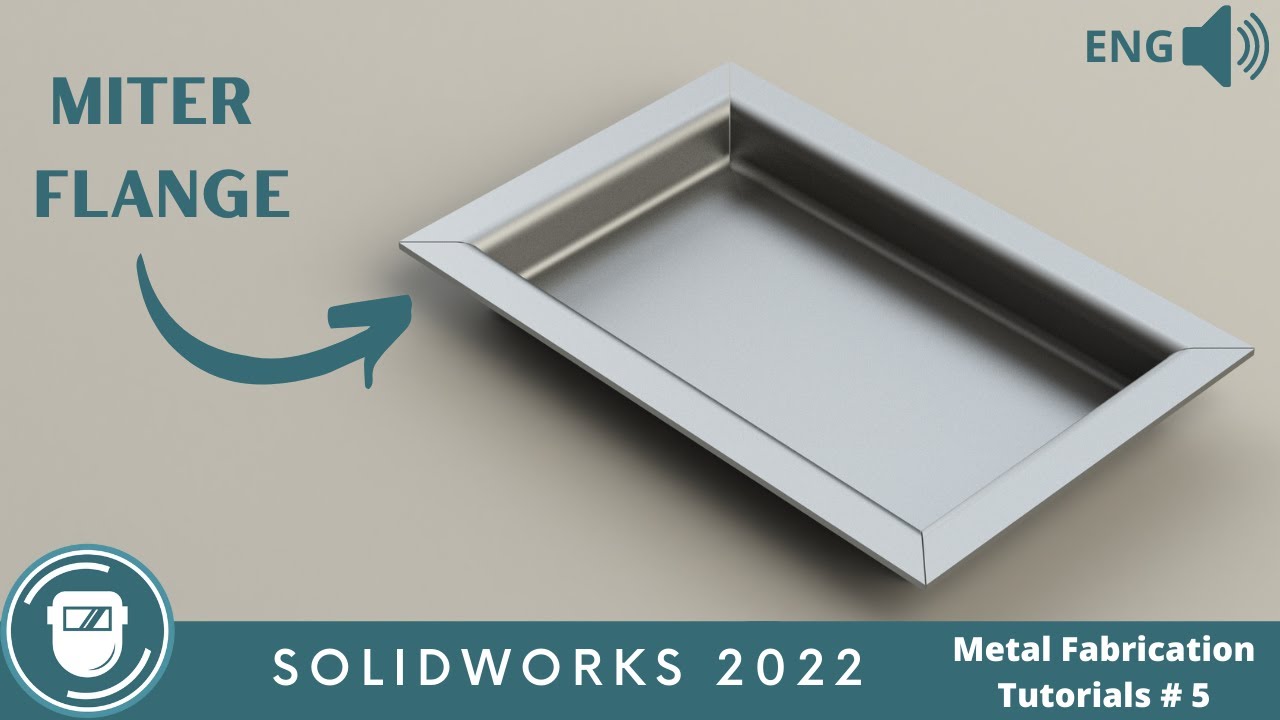 SOLIDWORKS Sheet Metal Tutorial #5 // MITER FLANGE // CORNER CONDITION