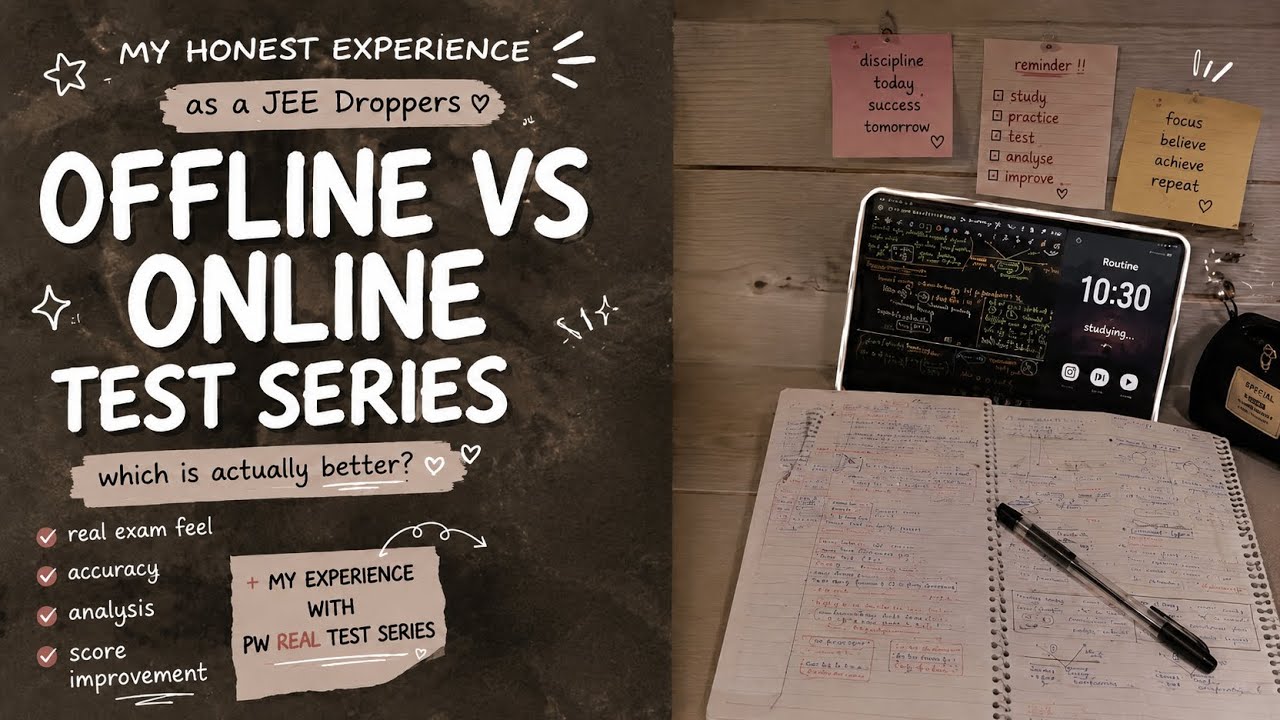 🔥 Offline Test Series or Online Test Series? My Honest Experience as a JEE Dropper 🌟