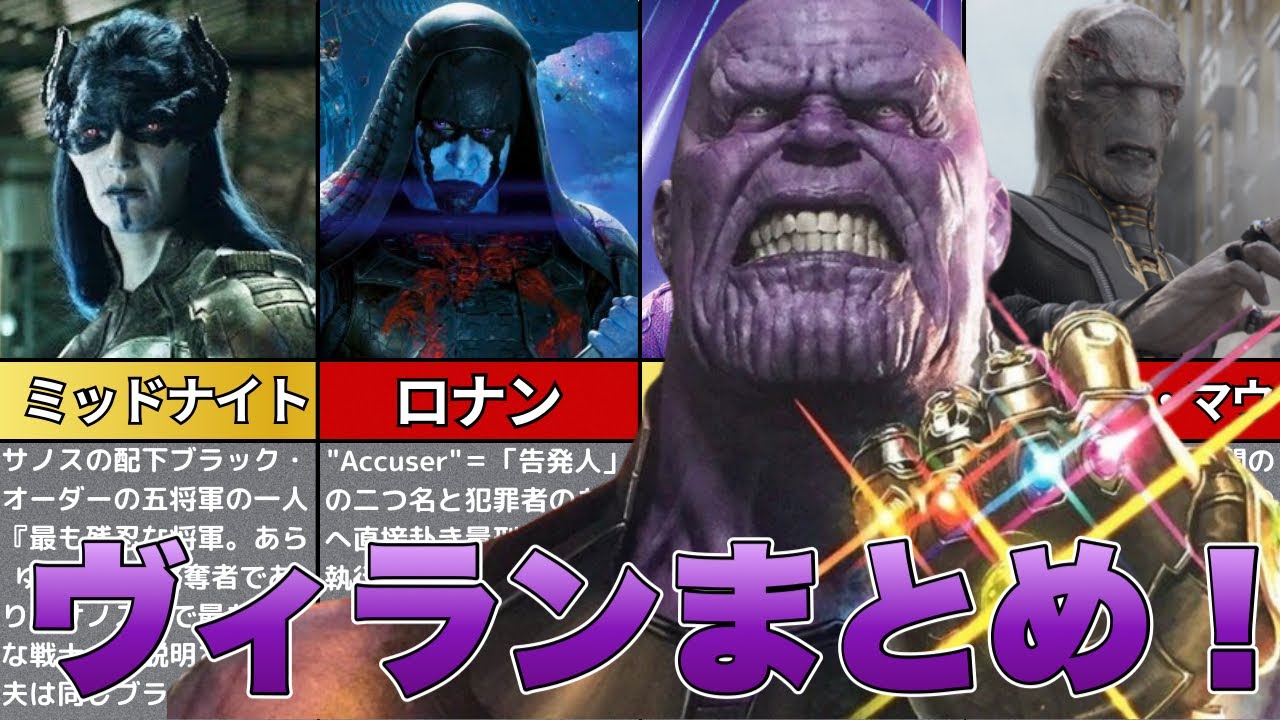【MARVEL】MCUメインヴィランのサノス軍をゆっくり解説ッ！※ゆっくり解説※ゆっくり